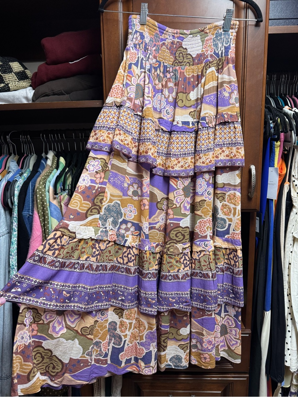 Spell Dancing Valley Ra-Ra Maxi Skirt in Violet - like New - Sz XS - Picture 5 of 10